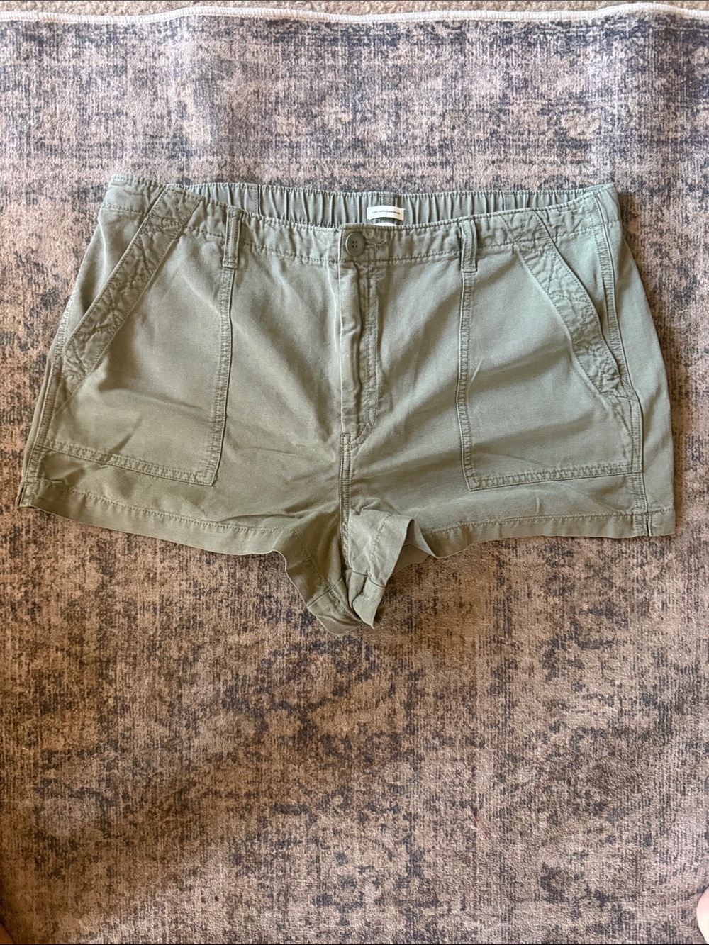 aerie Olive Green Utility Cargo Shorts